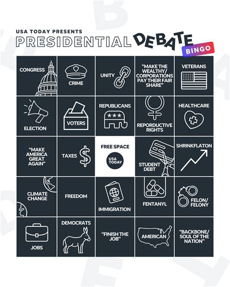 Presidential debate drinking games, from Bingo to Party Foul.